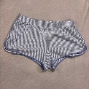 Lake pajama shorts. Blue with stripes. Women medium.